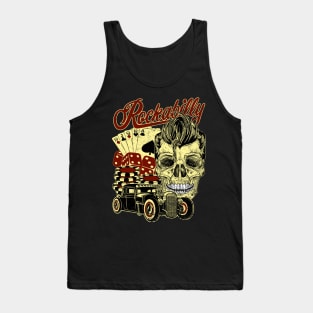 Rockabilly Gambling Skull Tank Top